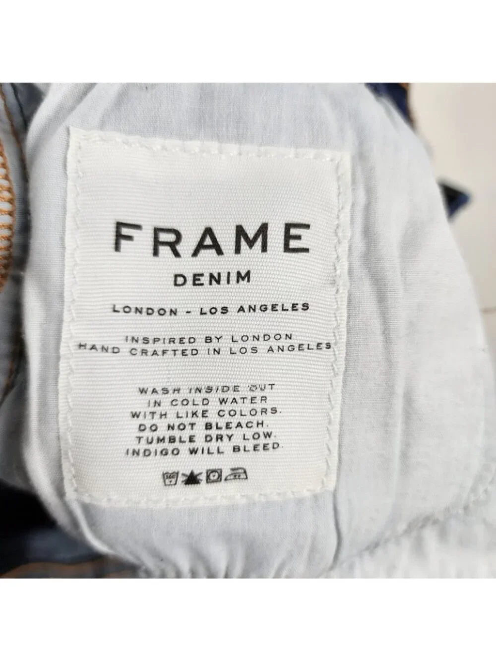 Frame Pants Womens 28x29 Blue Le Skinny de Jeanne Denim USA
